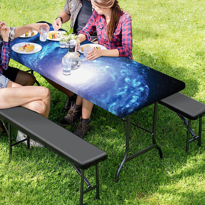 Deep Space Milky Way Print Picnic Table Cover