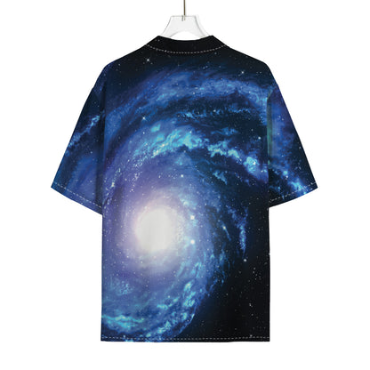 Deep Space Milky Way Print Rayon Hawaiian Shirt