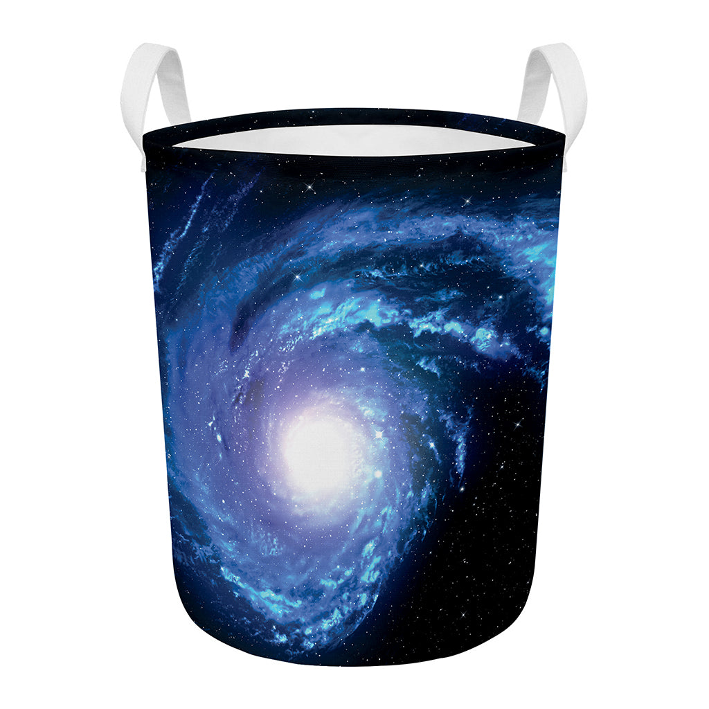 Deep Space Milky Way Print Round Laundry Basket