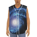 Deep Space Milky Way Print Sleeveless Baseball Jersey
