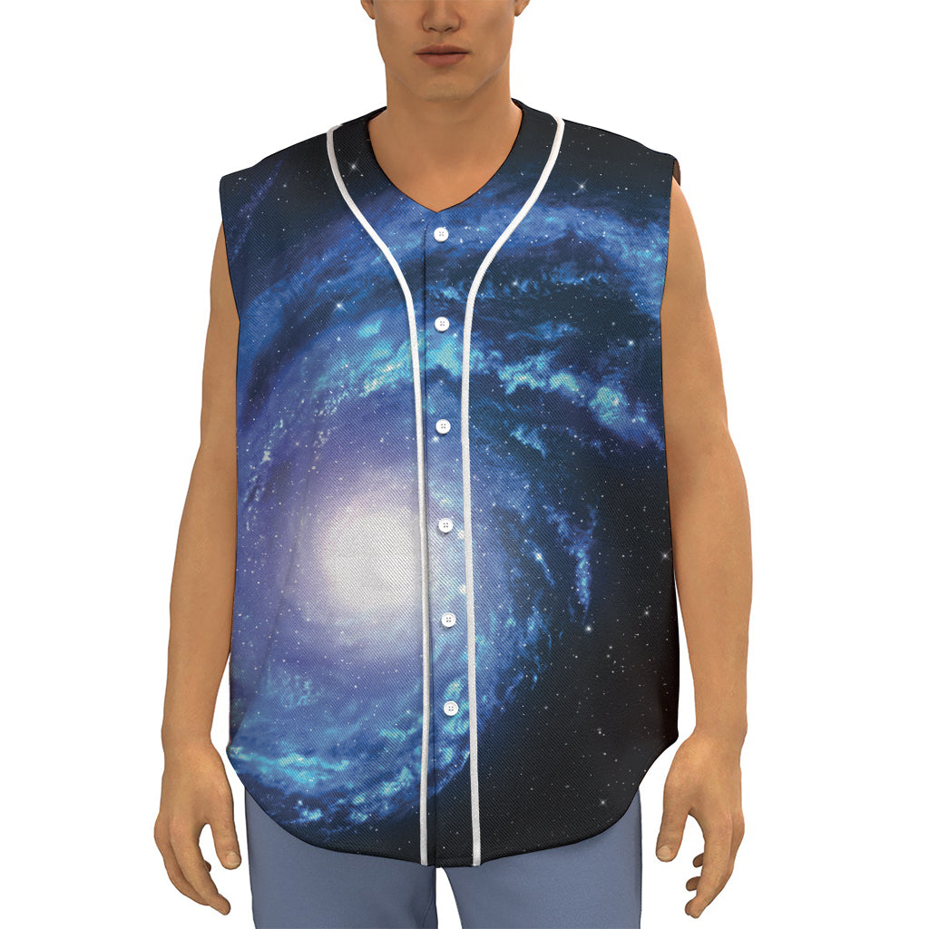 Deep Space Milky Way Print Sleeveless Baseball Jersey