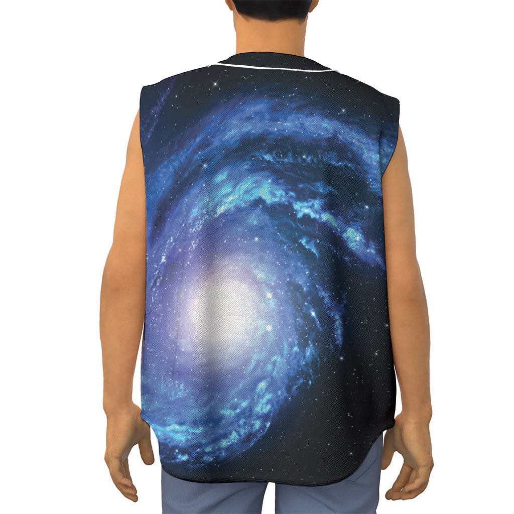 Deep Space Milky Way Print Sleeveless Baseball Jersey