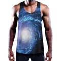 Deep Space Milky Way Print Men's Workout Tank Top