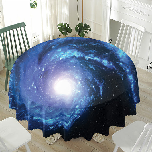 Deep Space Milky Way Print Waterproof Round Tablecloth