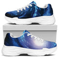 Deep Space Milky Way Print White Chunky Shoes