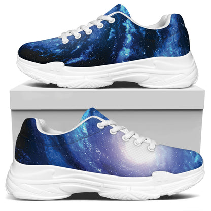 Deep Space Milky Way Print White Chunky Shoes