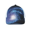 Deep Space Milky Way Print White Mesh Trucker Hat
