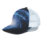 Deep Space Milky Way Print White Mesh Trucker Cap