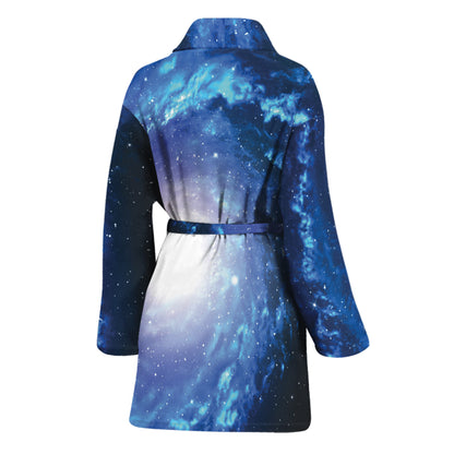 Deep Space Milky Way Print Women's Bathrobe