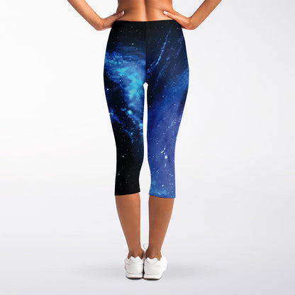 Deep Space Milky Way Print Women's Capri Leggings