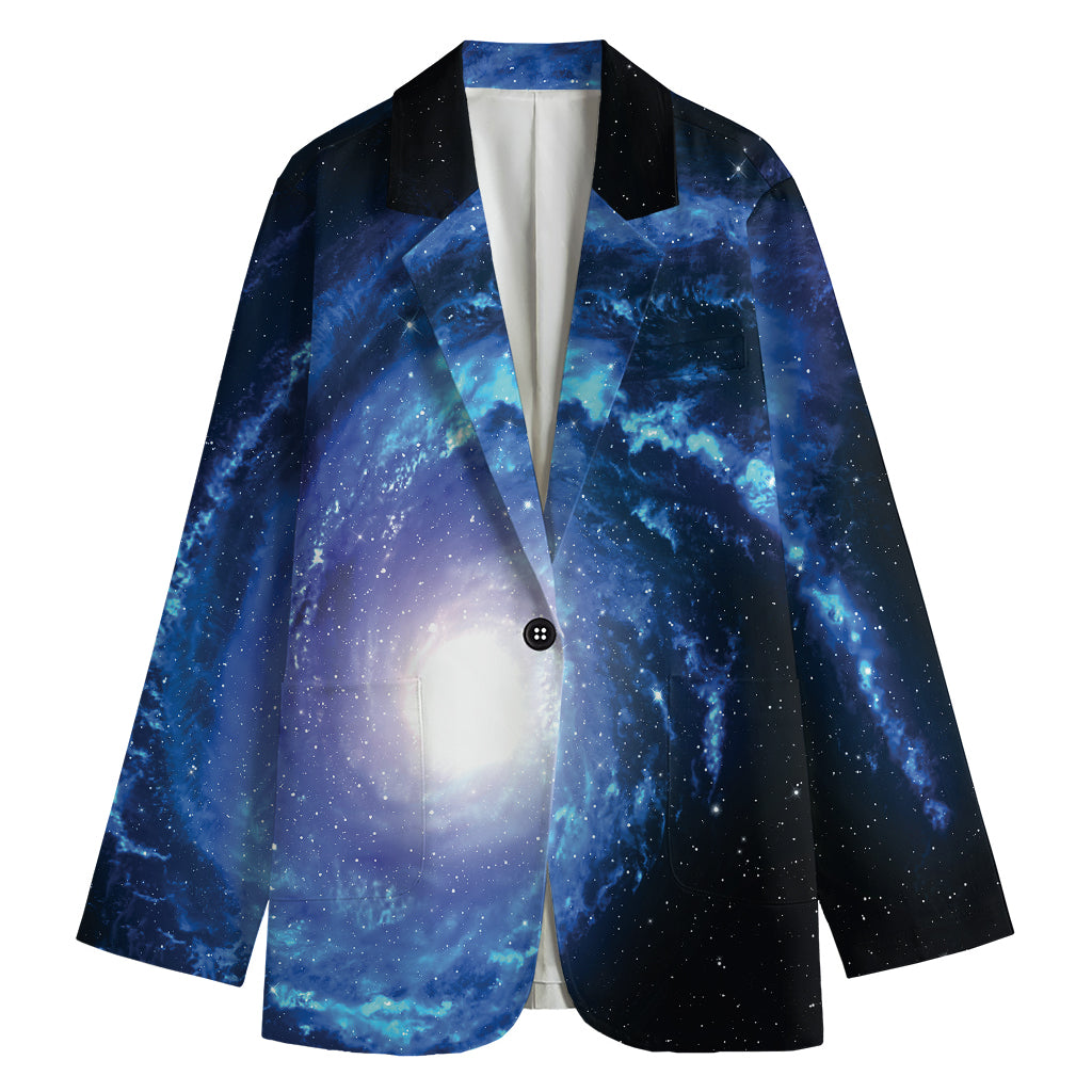 Deep Space Milky Way Print Women's Cotton Blazer