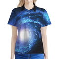Deep Space Milky Way Print Women's Polo Shirt