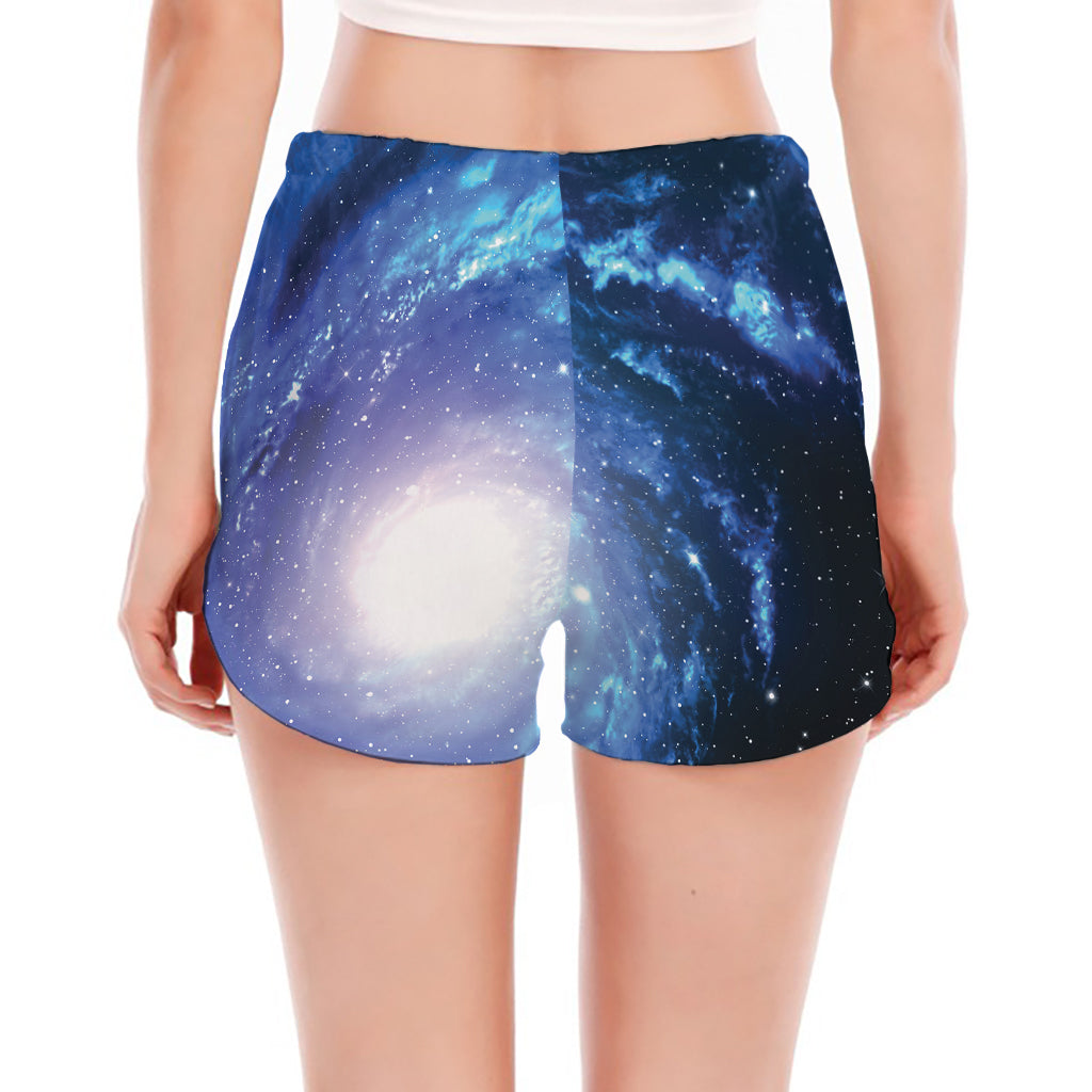 Deep Space Milky Way Print Women's Split Running Shorts