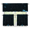 Deep Space Print 3 Piece Kitchen Curtains