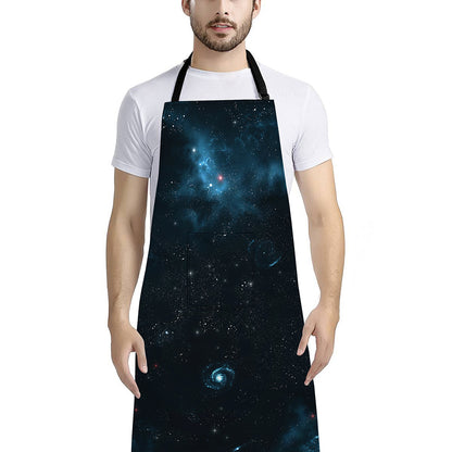 Deep Space Print Bib Apron With Pocket
