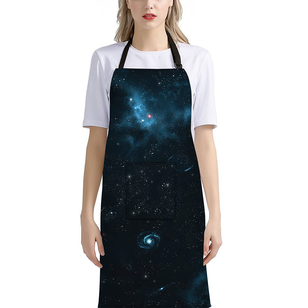 Deep Space Print Bib Apron With Pocket