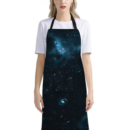 Deep Space Print Bib Apron With Pocket
