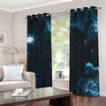 Deep Space Print Dimout Grommet Curtains