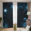 Deep Space Print Dimout Pencil Pleat Curtains