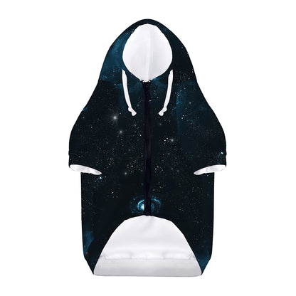 Deep Space Print Dog Zip Up Hoodie