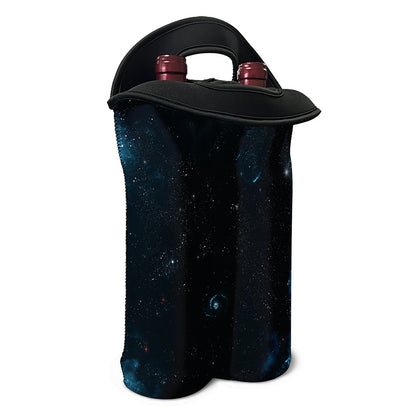 Deep Space Print Double Neoprene Wine Tote