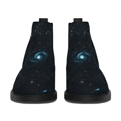 Deep Space Print Flat Ankle Boots