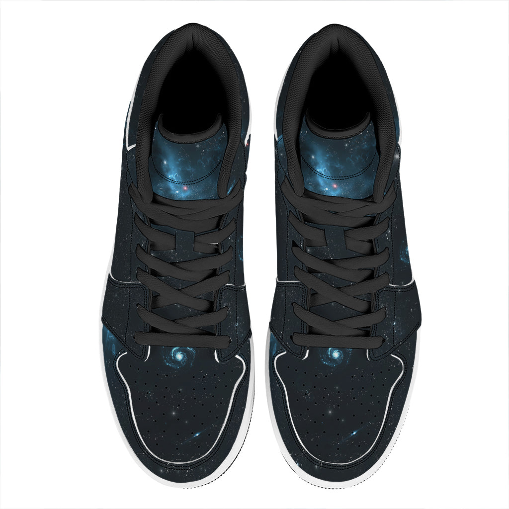 Deep Space Print High Top Leather Sneakers