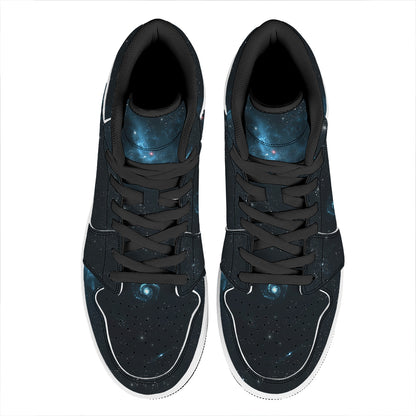Deep Space Print High Top Leather Sneakers