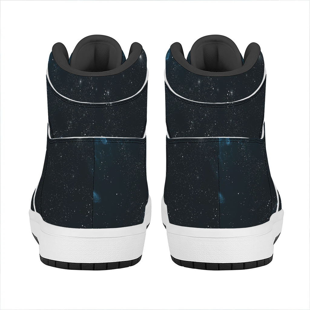 Deep Space Print High Top Leather Sneakers