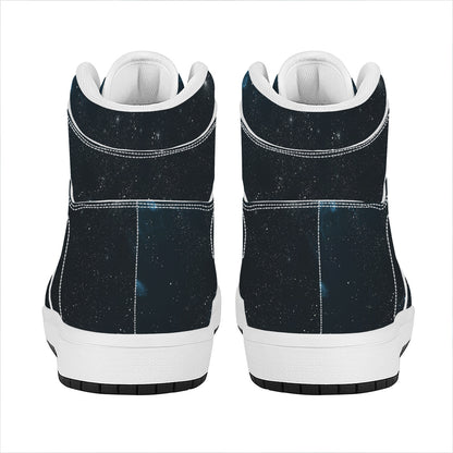 Deep Space Print High Top Leather Sneakers