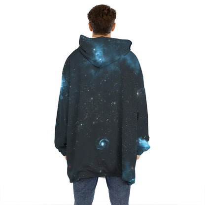 Deep Space Print Hoodie Blanket