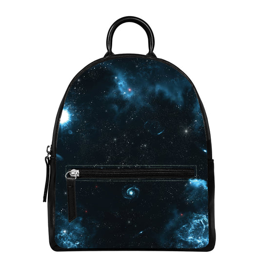 Deep Space Print Leather Backpack
