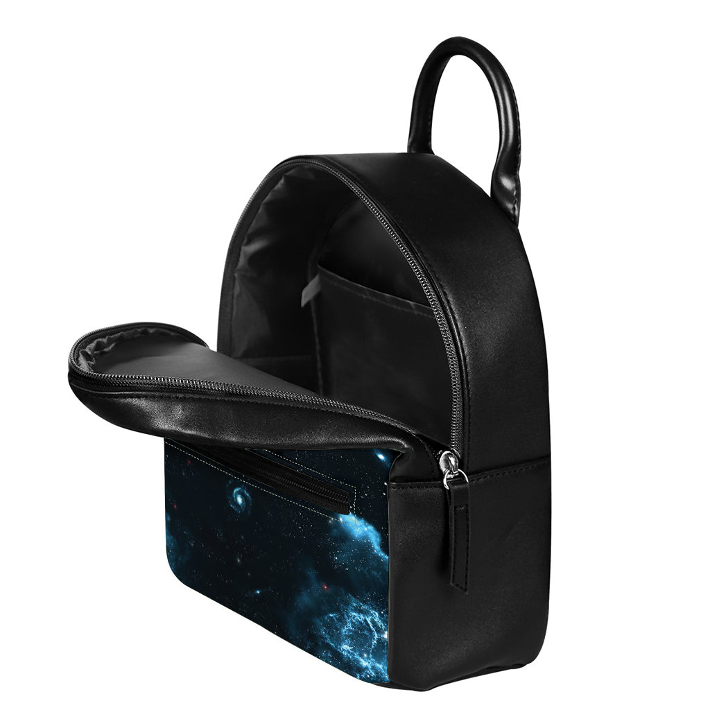 Deep Space Print Leather Backpack