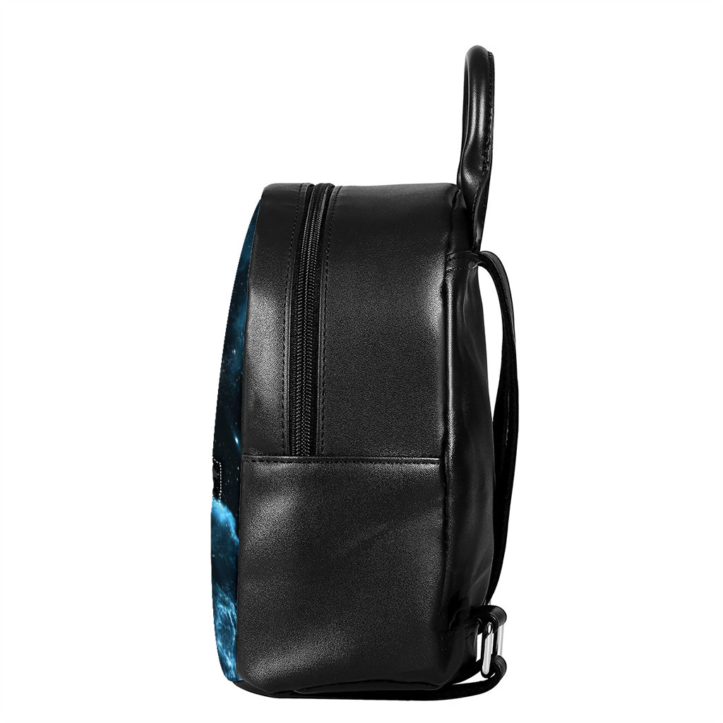 Deep Space Print Leather Backpack