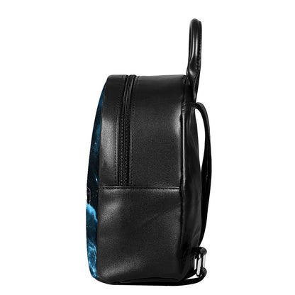 Deep Space Print Leather Backpack