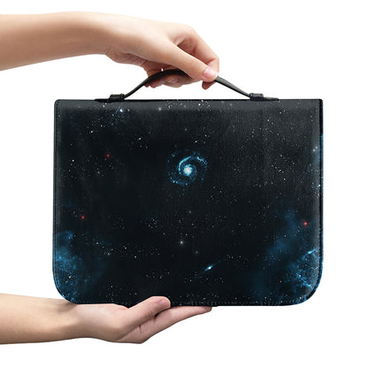 Deep Space Print Leather Bible Cover