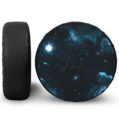 Deep Space Print Leather Spare Tire Cover