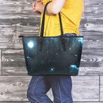 Deep Space Print Leather Tote Bag