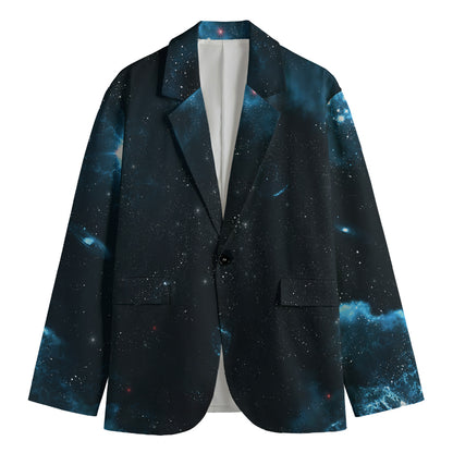 Deep Space Print Men's Cotton Blazer