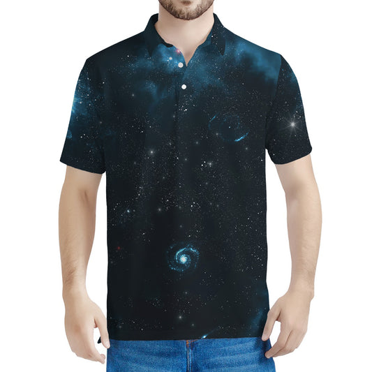 Deep Space Print Men's Polo Shirt