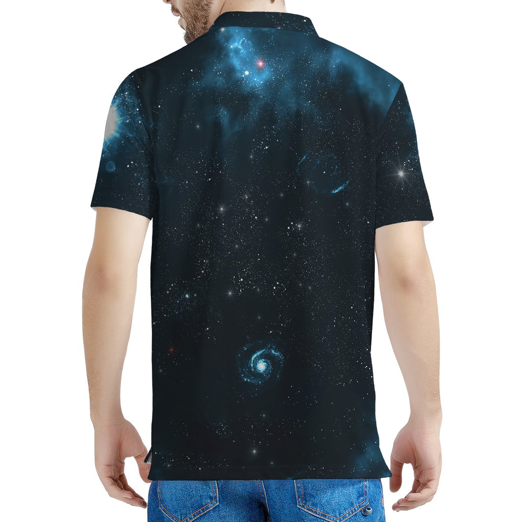 Deep Space Print Men's Polo Shirt