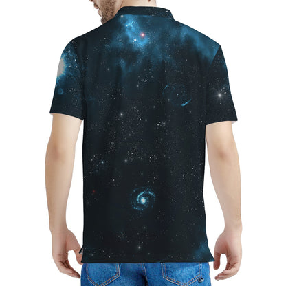 Deep Space Print Men's Polo Shirt