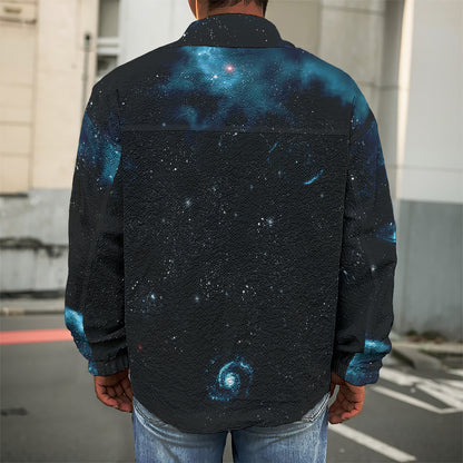 Deep Space Print Men's Shirt Jacket