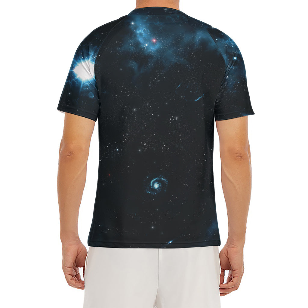 Deep Space Print Men's Short Sleeve Rash Guard