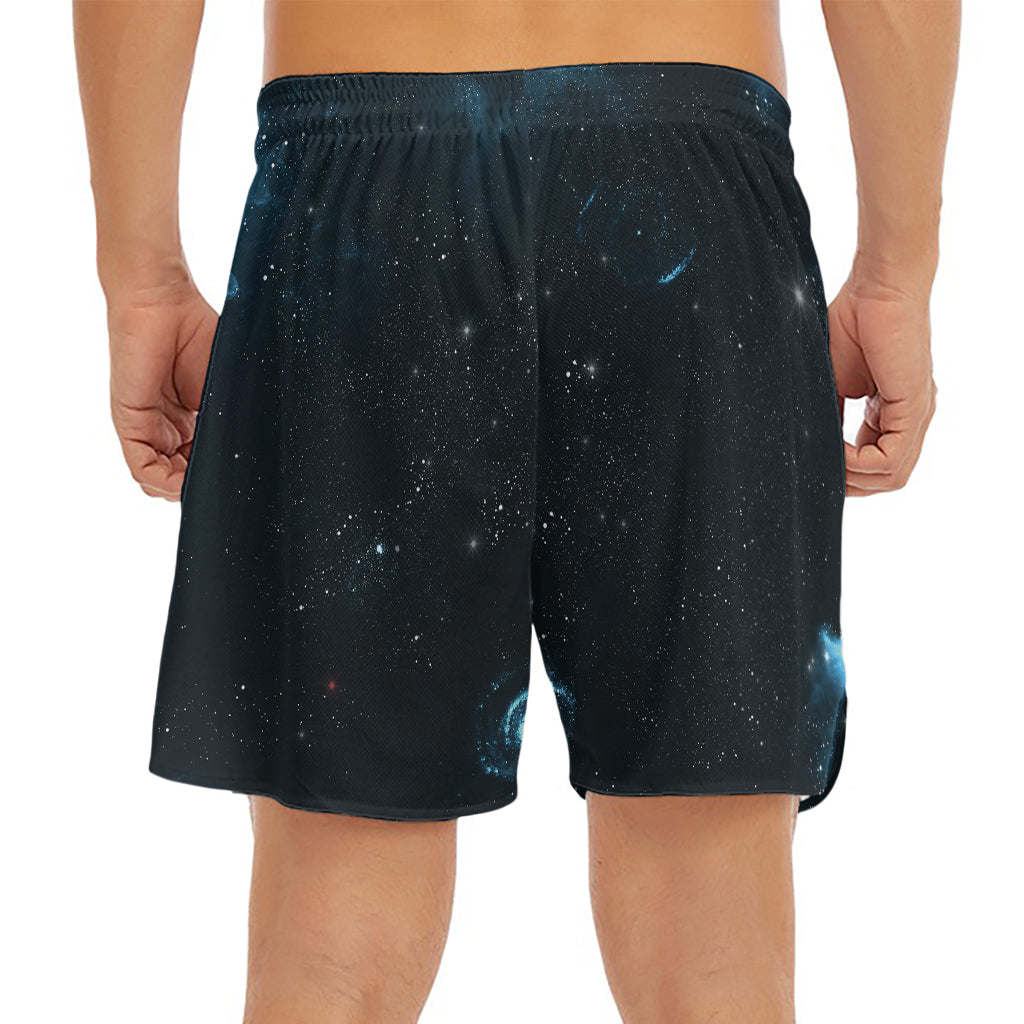 Deep Space Print Men's Split Running Shorts