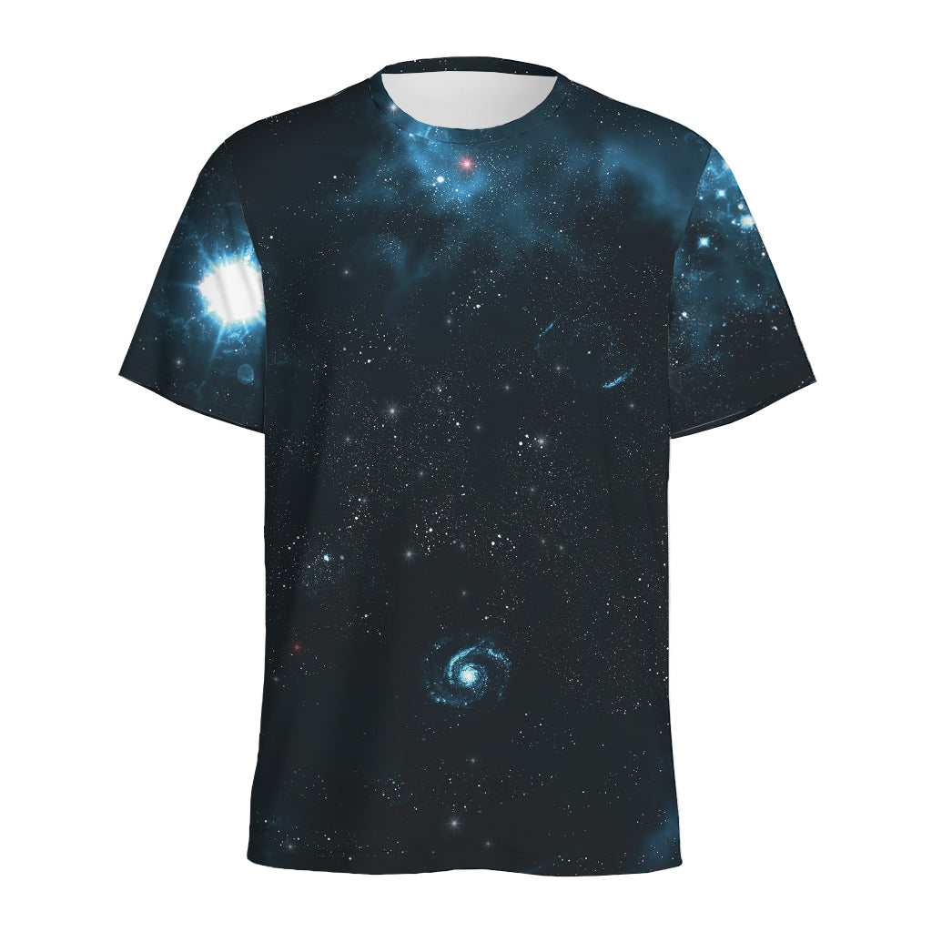 Deep Space Print Men's Sports T-Shirt