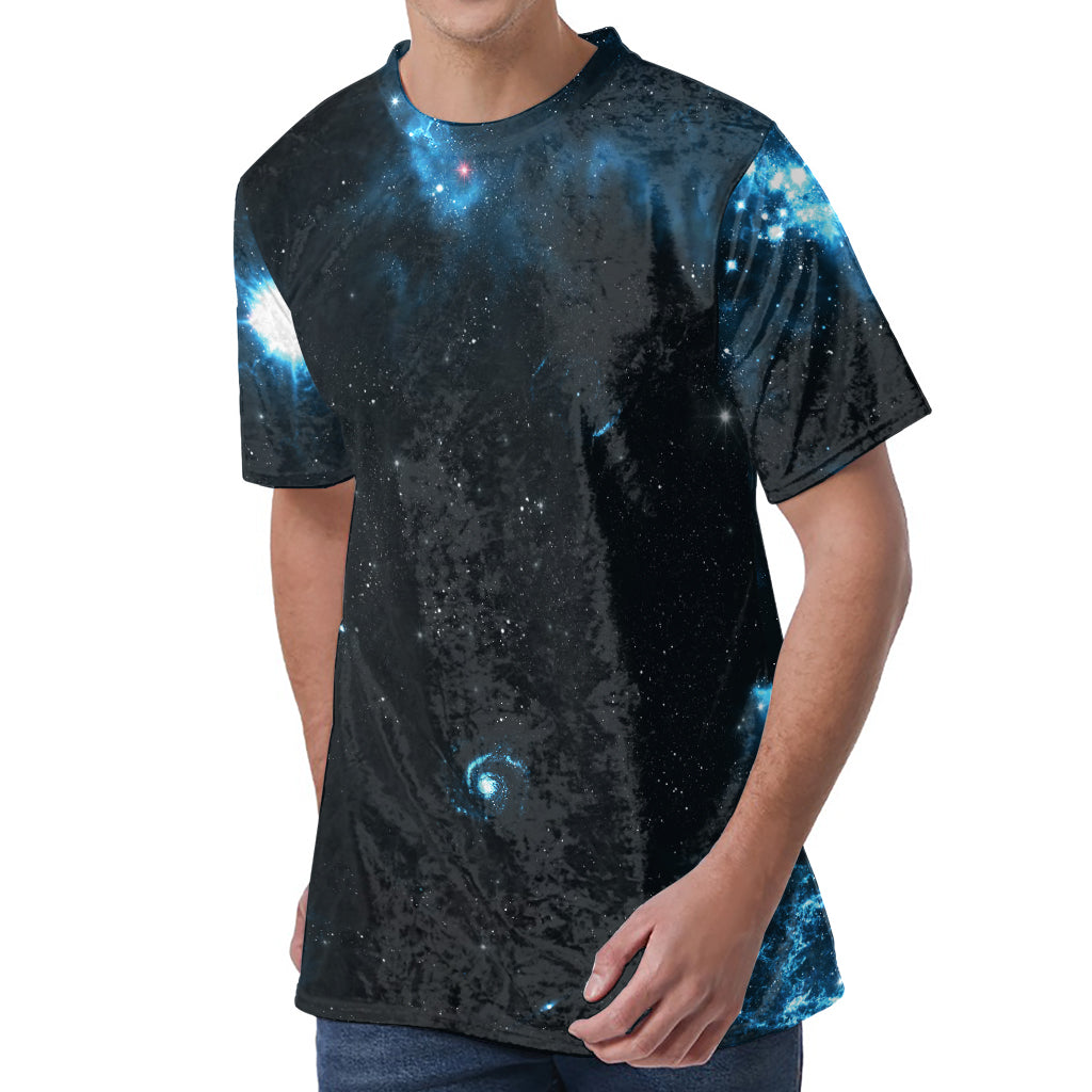 Deep Space Print Men's Velvet T-Shirt