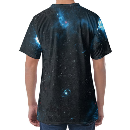 Deep Space Print Men's Velvet T-Shirt