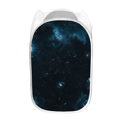 Deep Space Print Mesh Laundry Hamper