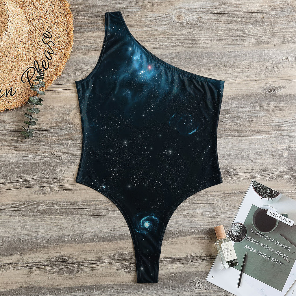 Deep Space Print One Shoulder Bodysuit